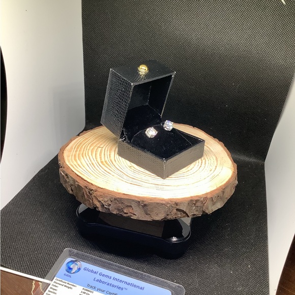 3 CTW White Diamond Earrings - Picture 5 of 5